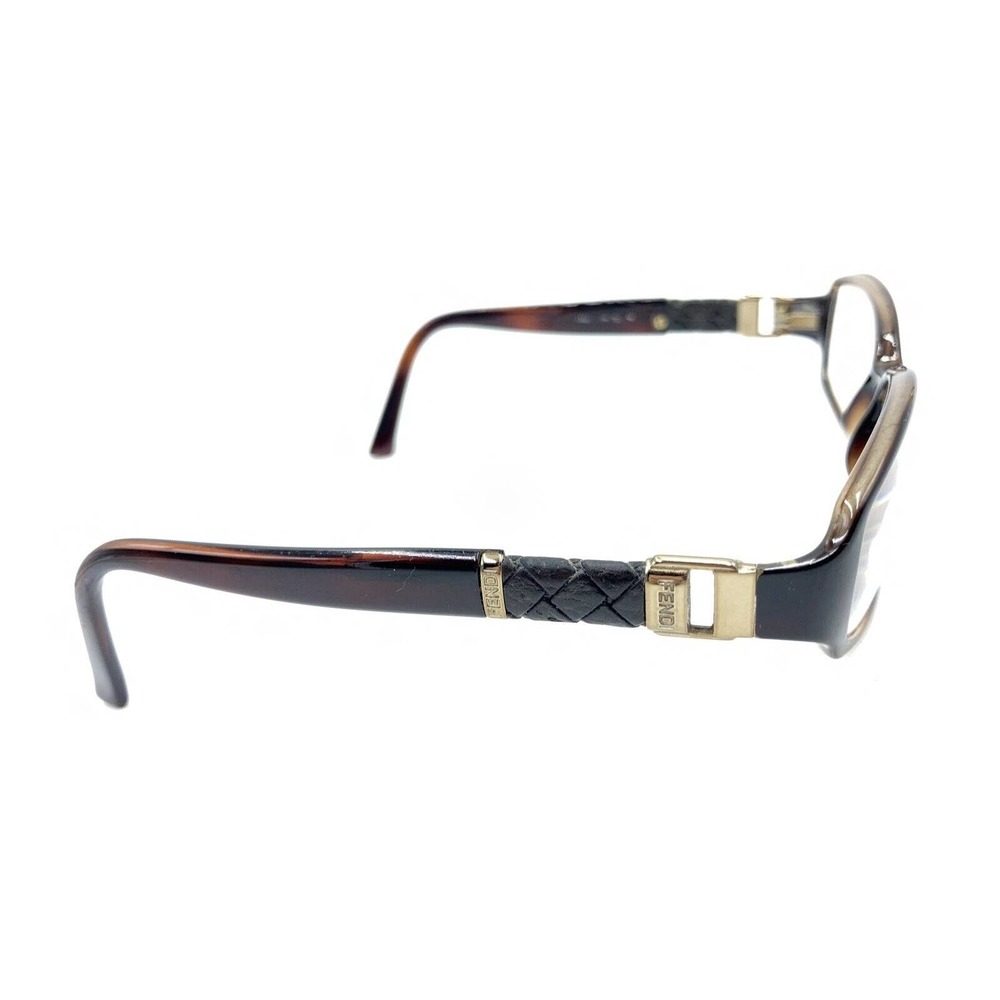 Fendi Cold Insert Brown Tortoise Rectangle Eyegla… - image 4